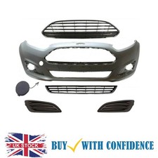 Front Bumper Kit Complete Not Primed Fits Ford Fiesta Mk7 2013-2017 UK Stock