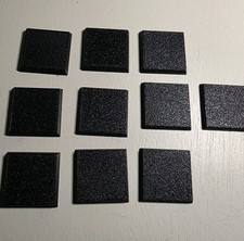 Lot Of 10 50mm Square Bases For Warhammer 40k, DnD, DBA, ADLG, RPG Miniatures