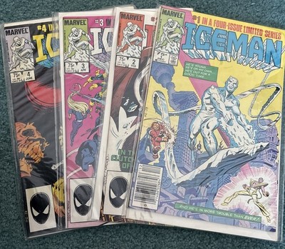 ICEMAN #1-4 Complete Mini Series SET 1984 MARVEL COMICS