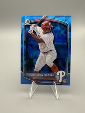 2025 BOWMAN DRAFT CHROME SAPPHIRE AROON ESCOBAR RC PHILLIES