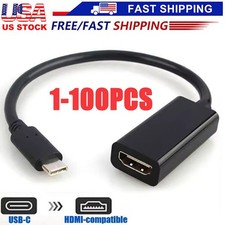 USB-C Type C To HDMI Adapter USB3.1 Cable For MHL Android Phone Tablet Black Lot
