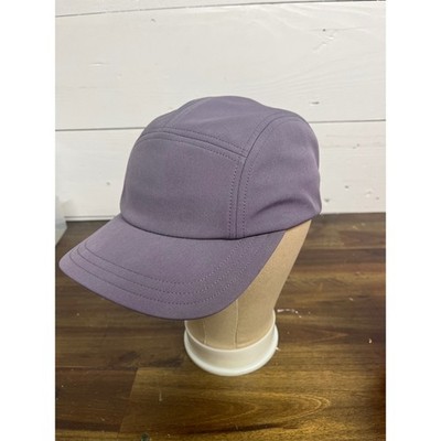 Athleta Womens 5 Panel Running Hat Purple Adjustable Bungee Fleece Lined Cap