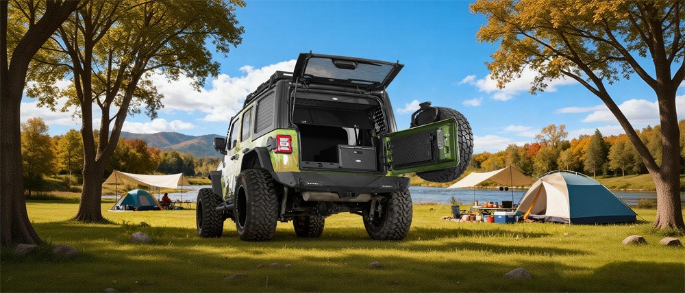 Rear Overhead Storage Lockbox Steel for 2018-2025 Jeep Wrangler JL 4-Dr Hardtop thumbnail 11