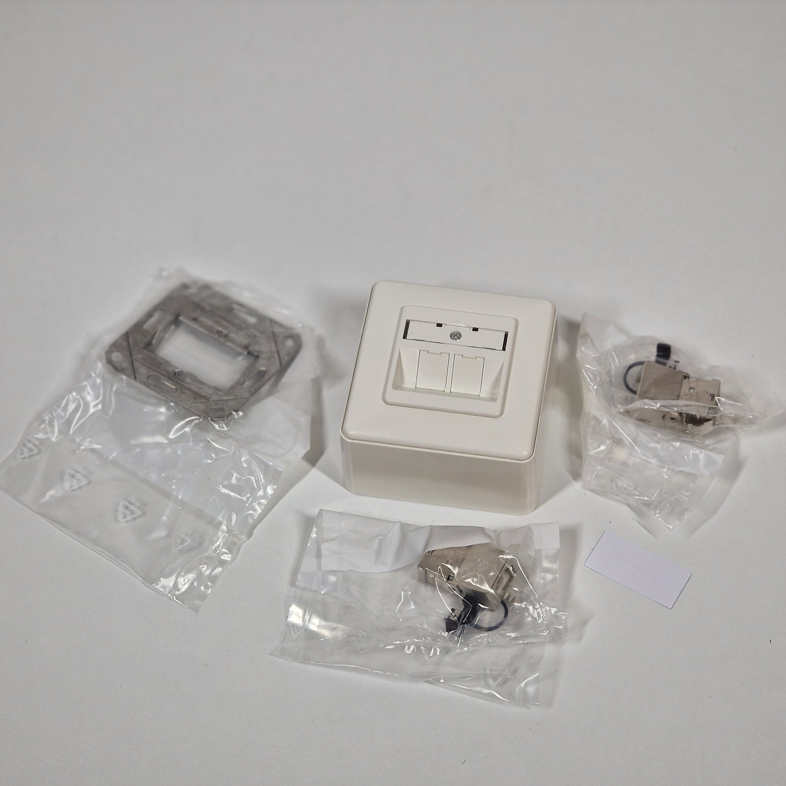 Metz Connect Anschlussdose C6Amodul AP TN 2Port 180 AP Weiß rws Anschlussdose