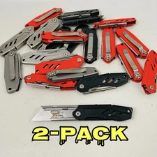 🌟(2 Pack) Hyper Tough Quick-Change Compact Pocket Folding Utility Knife