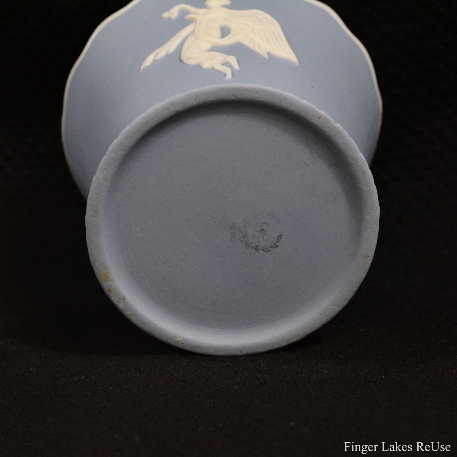 Vintage Wedgwood Jasperware Blue Cachepot 3.5"