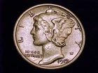 1919-P  Mercury Dime, Extra Fine Grade