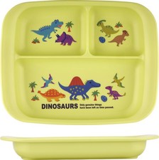 Baby tableware lunch plate made of antibacterial plastic 470ml Dinosaur
