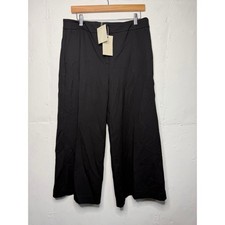 NEW Boden Black Cropped Wide Leg  Pants Size 12R