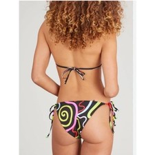 Mara Hoffman Lei Bikini Bottom in Black Large Swim