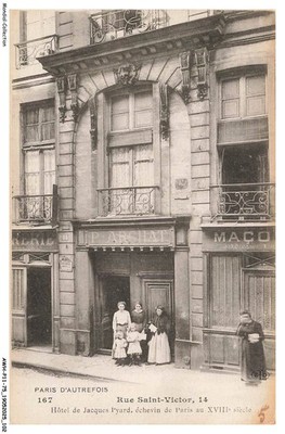 AWHP11-0742-75 - PARIS D'AUTREFOIS - Rue Saint-Victor - Hotel de Jacques Pyard