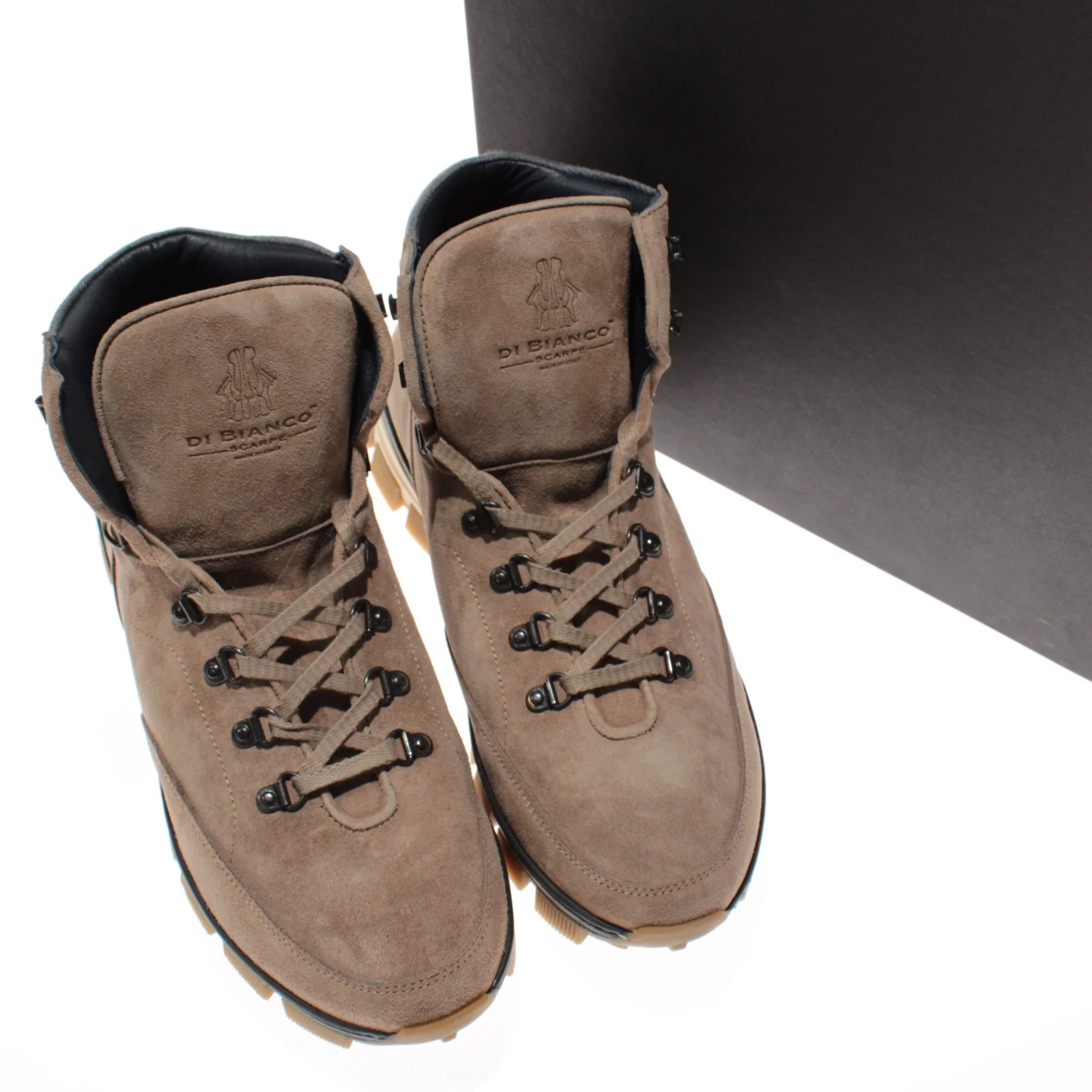Di Bianco NWB Livigno Suede Hiking Boots Size 45 (US 12) Fontanella Oslo Brown
