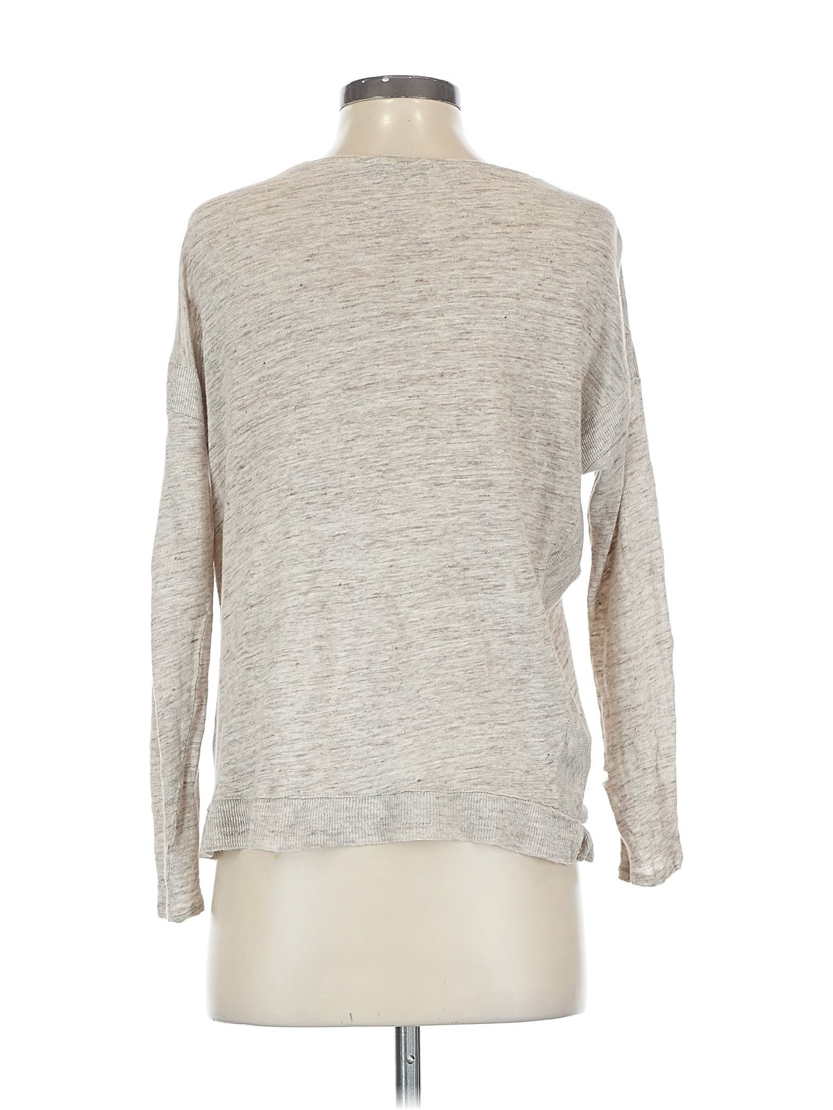 Massimo Dutti Women Brown 3/4 Sleeve T-Shirt XS thumbnail 2