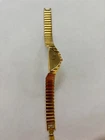 Seiko Quartz Women's Vintage 1980s Half-Moon  Gold Tone Quartz Bracelet.