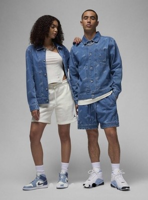 Nike Air Jordan Flight Men's Heritage Denim Blue Jacket Large Unisex NWT
