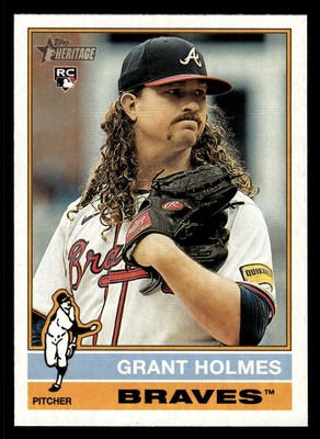 2025 Topps Heritage #22 Grant Holmes Rookie Braves