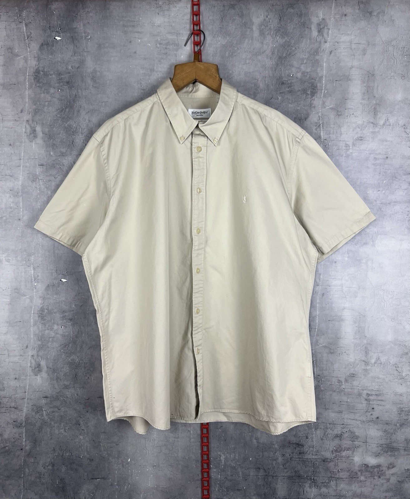 Camicia vintage YSL Yves Saint Laurent beige taglia 2Xl
