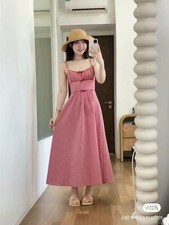 New Women Doen  brand checkered halter dress