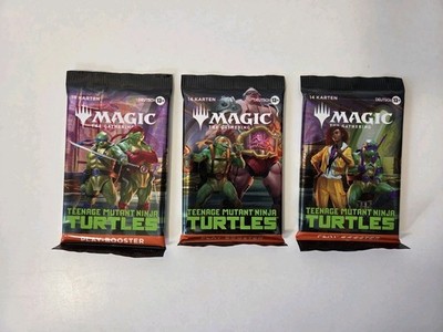 3 x Magic The Gathering Teenage Mutant Ninja Turtles Neu 3 Booster Set Deutsch