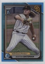 2024 Bowman Draft Chrome Sky Blue Refractor Boston Bateman #BDC-34 s3g