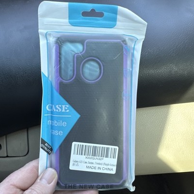 Purple & Black Protective Back Phone Case For Galaxy A21 (NEW)