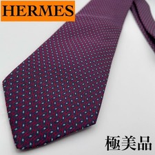 HERMES Tie  H Pattern Fasone  Silk Pattern Standard