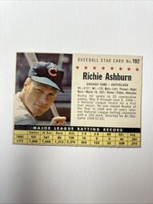 1961 Post - Richie Ashburn #192 Hand Cut