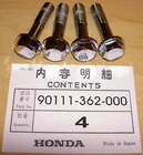 1970's-on CB450 750 Honda 90111-362-000 NOS handlebar clamp chrome bolt set of 4
