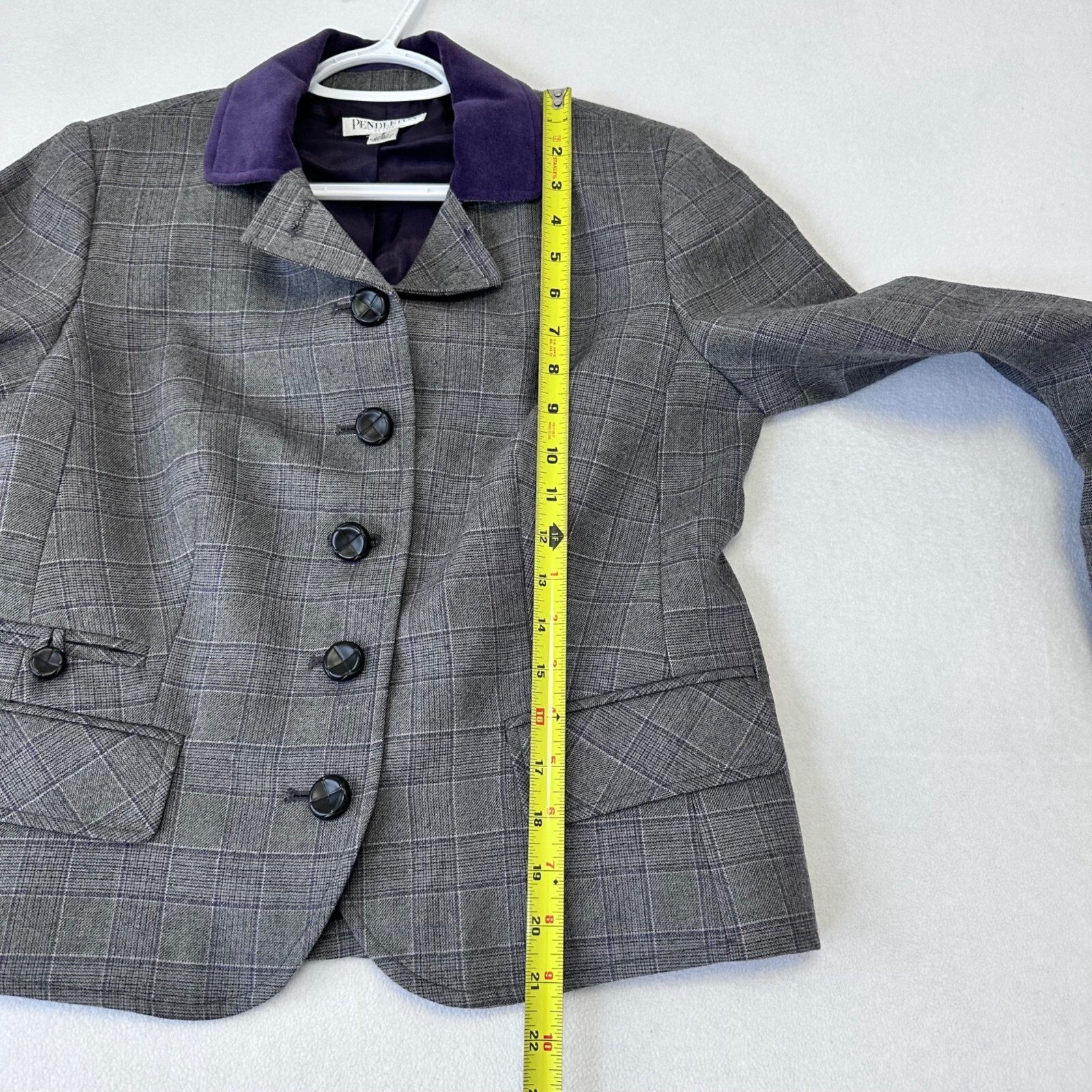 Pendleton Womens Jacket Elbow Patch Plaid Virgin … - image 11