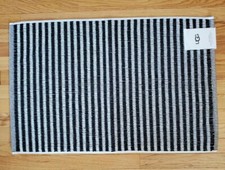 UGG KATERINA Bath Mat BLACK WHITE 20" x 32" 100 ORGANIC Cotton -NWT