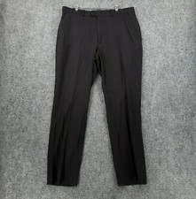 Perry Ellis Dress Pants Mens 36x32 Black Mid Rise Portfolio Straight City Fit