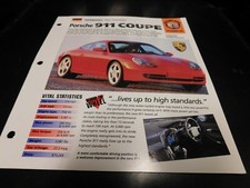 1997+ Porsche 911 Coupe Spec Sheet Brochure Photo Poster