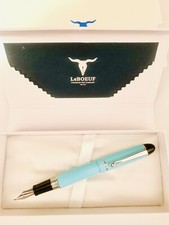 Brand New LeBOEUF SPRINGFIELD COLLECTION FOUNTAIN PEN POWDER BLUE M NIB