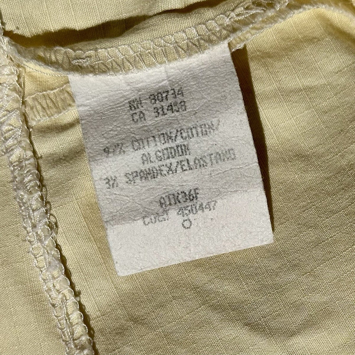 VTG 90s Y2K USA Parallel Preppy Clean Mini Skirt Pockets Yellow