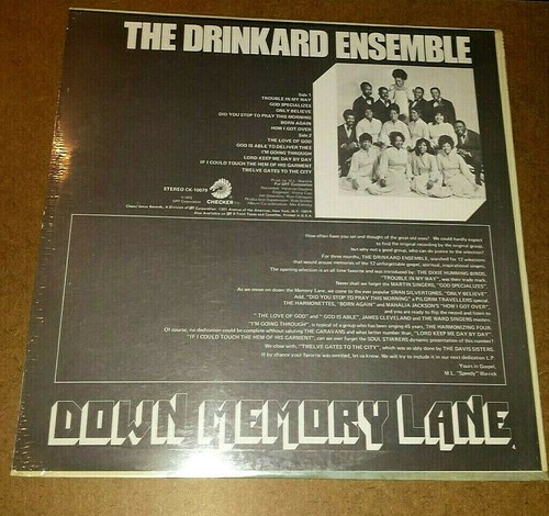SEALED Drinkard Ensemble Down Memory Lane LP black gospel soul HTF Checker Chess - Imagen 2 de 2