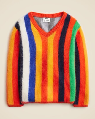 Christopher John Rogers X J.Crew Brushed Cashmere V-Neck Sweater KIDS SMALL
