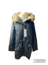 Rotal Matrix Winter Jacket Size 16 Women’s Faux Fur Hooded Black