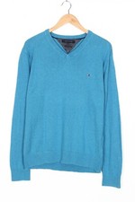 TOMMY HILFIGER Pima Cotton V Neck Cashmere Jumper Sweater Men Size L VR1046