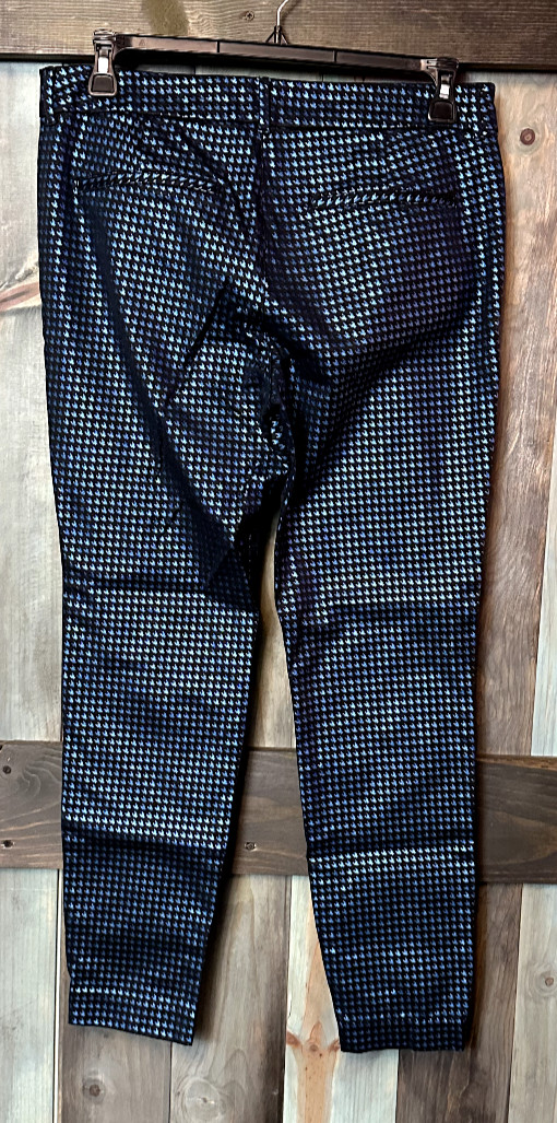 Old Navy Pixie Black Metallic Blue Houndstooth Sl… - image 3