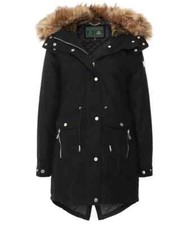 Holland Cooper Montana Waxed Parker Size Medium Black