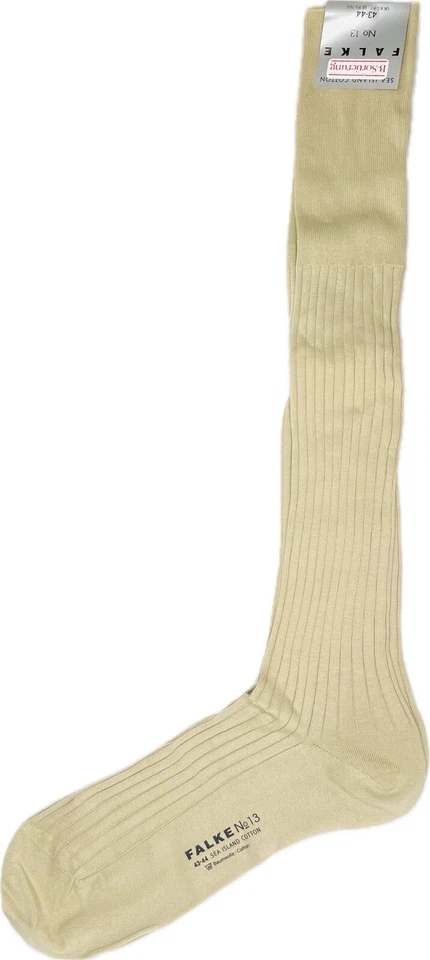 Falke No.13 Socken Gr 43-44 Herren Kniestrümpfe Strümpfe Beige Sea Island Cotton - Bild 1 von 4