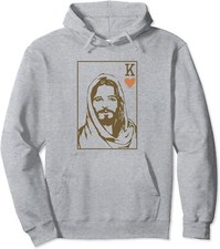Jesus King Of Hearts Card Christian Gifts Unisex Hooded Sweatshirt