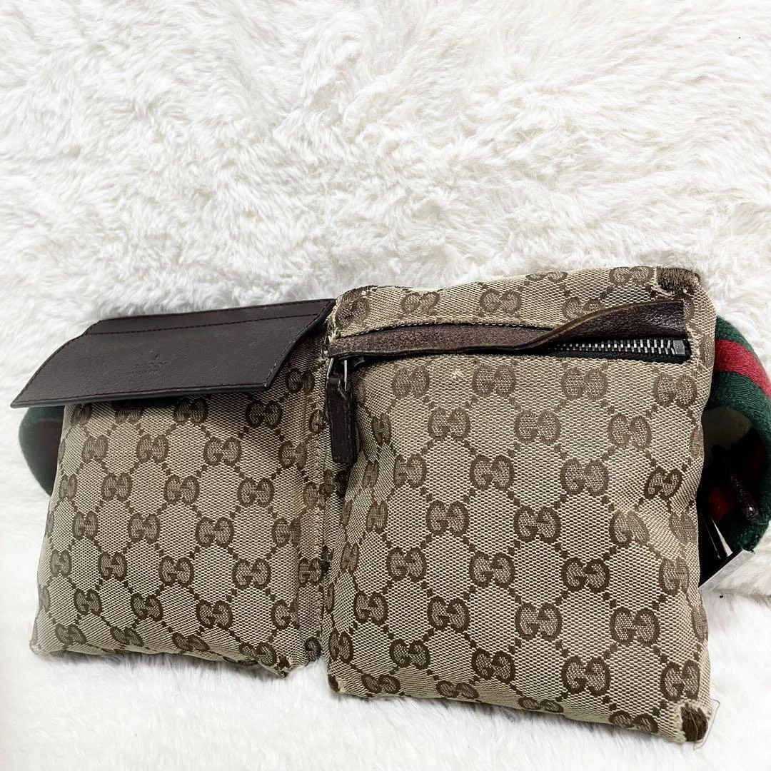 Gucci GG pochette taille Sherry Line sac bandoulière toile en relief sans boîte occasion