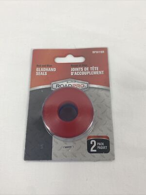 ROADPRO RP3611BR  BLUE SERVICE RED EMERGENCY GLADHAND SEALS 2-PACK BRAND NEW!!!!