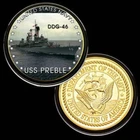 U.S. United States Navy | USS Preble DDG-46 | Gold Plated Challenge Coin