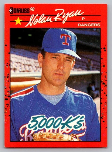 1990 Donruss - Nolan Ryan #659 5000 K's on Front 