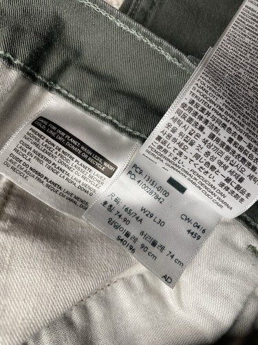 LEVI'S Pants MEN'S 29x28 Chino Gray Cotton Blend Stretch straight leg - Picture 11 of 11