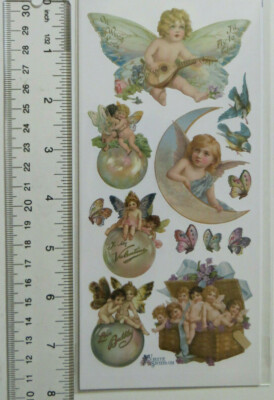 Violette Collection - WINGED CHERUBS - 1 Sheet of Cherubs Stickers #P50