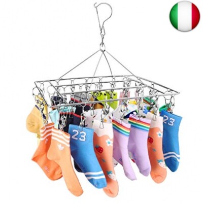 Asciugatrice Per Biancheria Intima Skroad - Girevole In Acciaio Con 10 Mollette - Foto 9