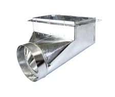 6" x 10" x 6 Galvanized 90° Floor Ceiling Heat AC Register Duct Boot Flange